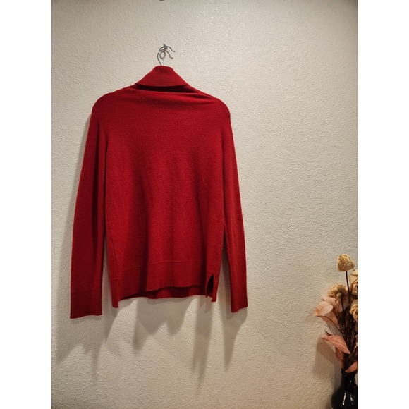 Neiman Marcus Cashmere Collection Red Turtleneck Sweater 100% Cashmere Sz S - Picture 1 of 7